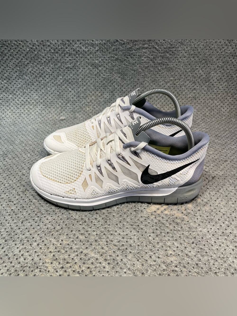 Nike Free 5.0 White Grey Running Shoes Size 8.5 Women’s